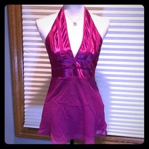 BCBG MaxAzria Halter Pink Top